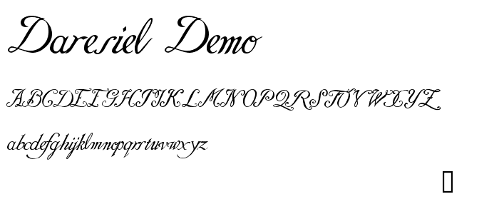 Daresiel Demo font